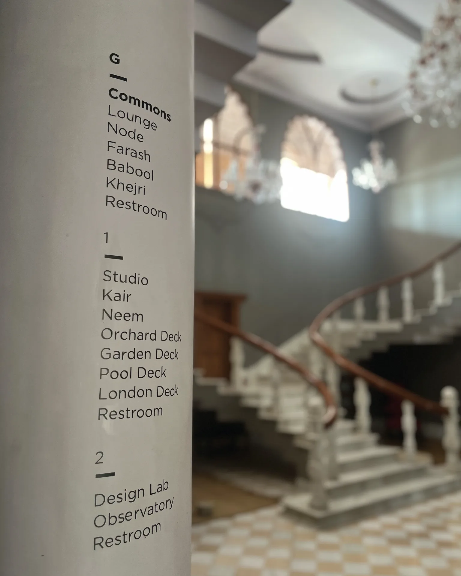 DHUN - Interior floor directory signage system