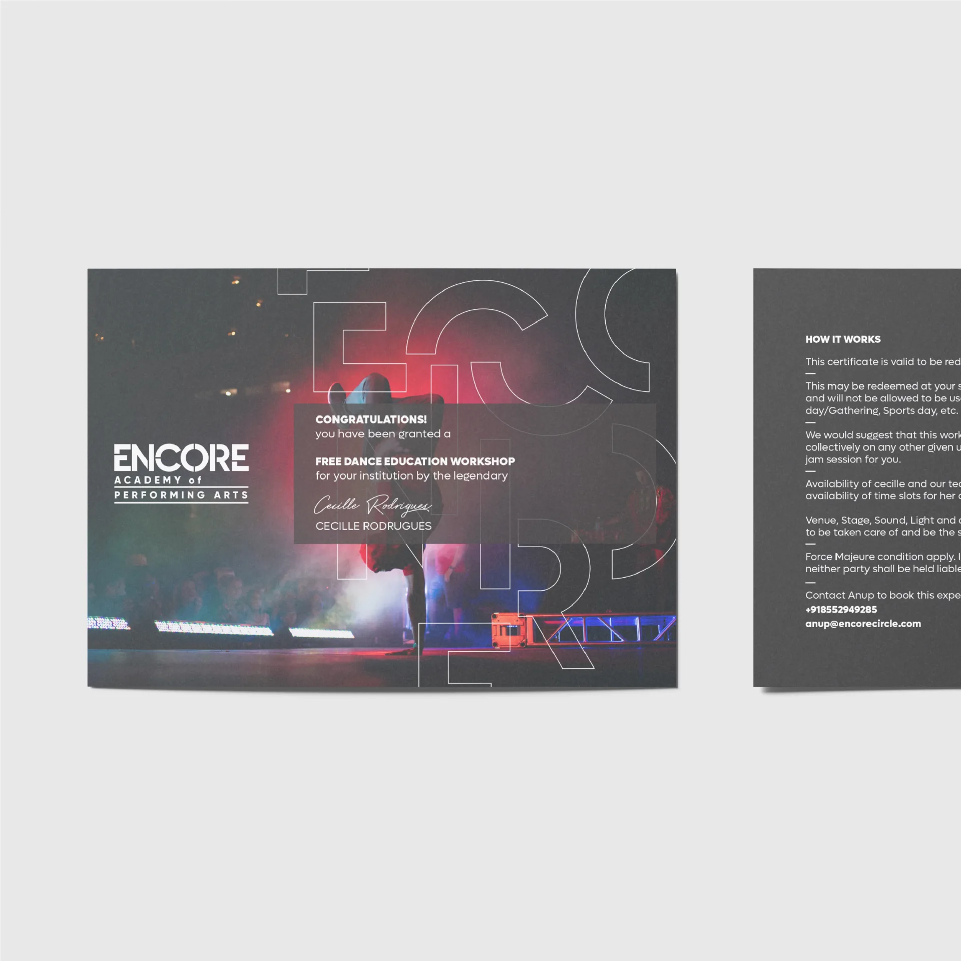 Encore Academy - Event management branding