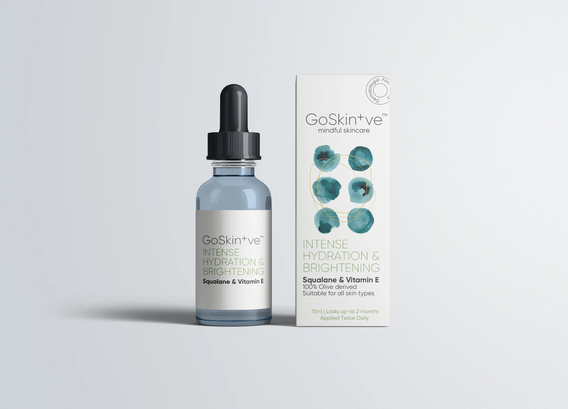 GOSKIN +VE - Identity and packaging for a mindful skincare brand.