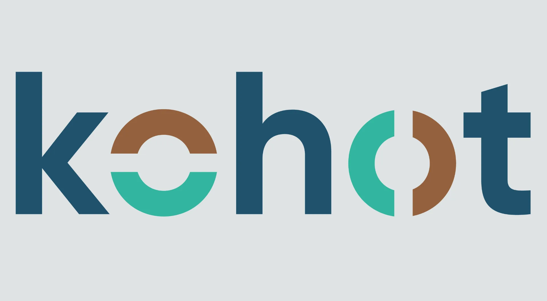 KOHOT - Logo wordmark showcasing interlocking O design in teal, orange, and brown colors